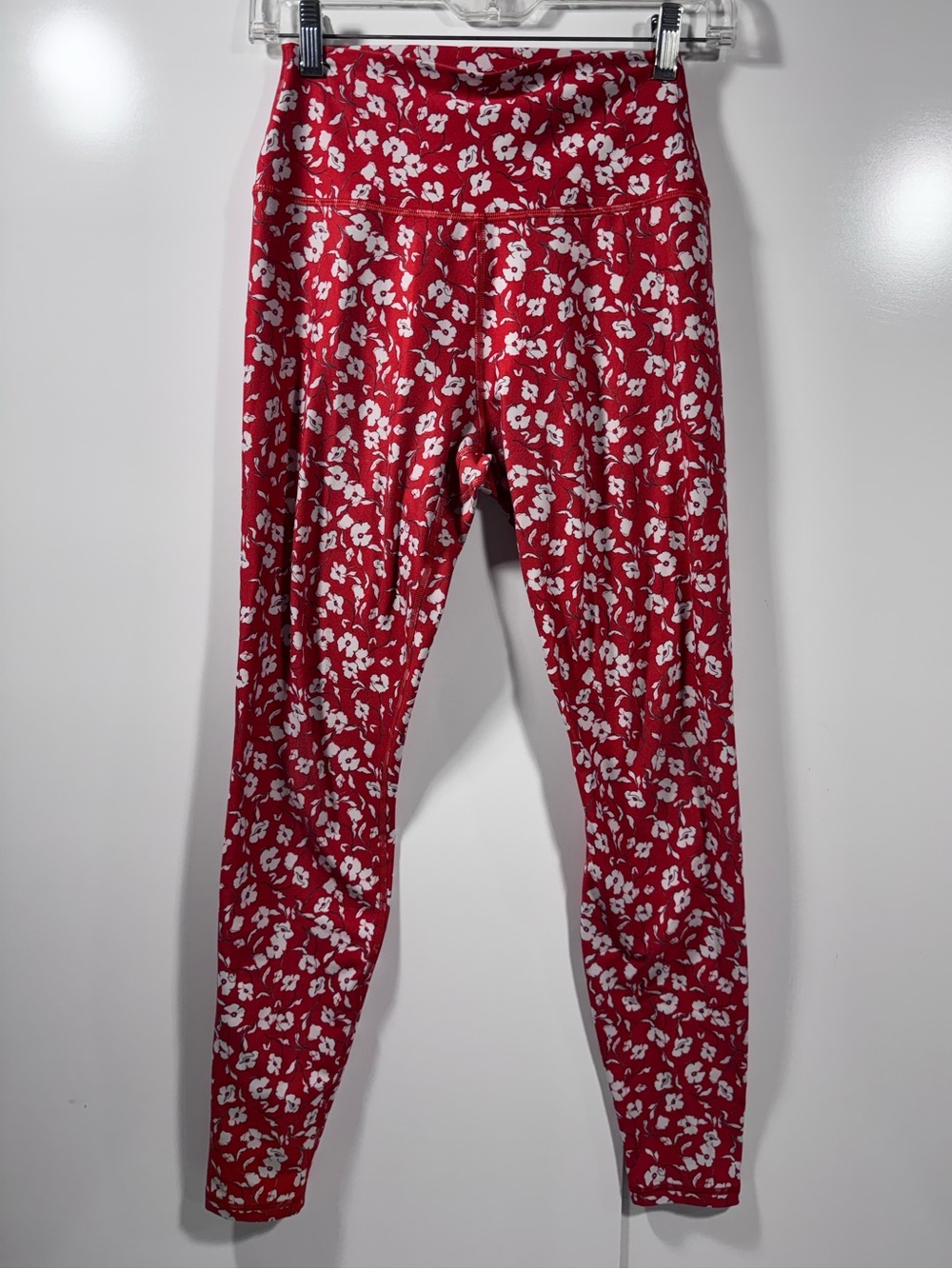 Spiritual Gangster Red Floral High Waist Leggings Size M